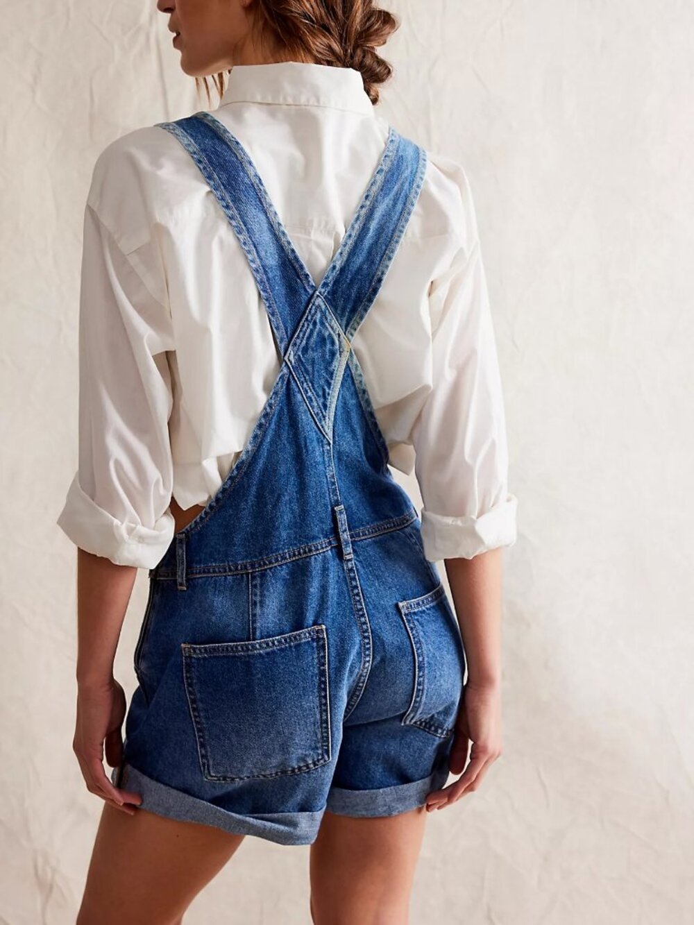 Free People We The Free Ziggy Shortalls Overalls Small Mantra - Picture 4 of 10